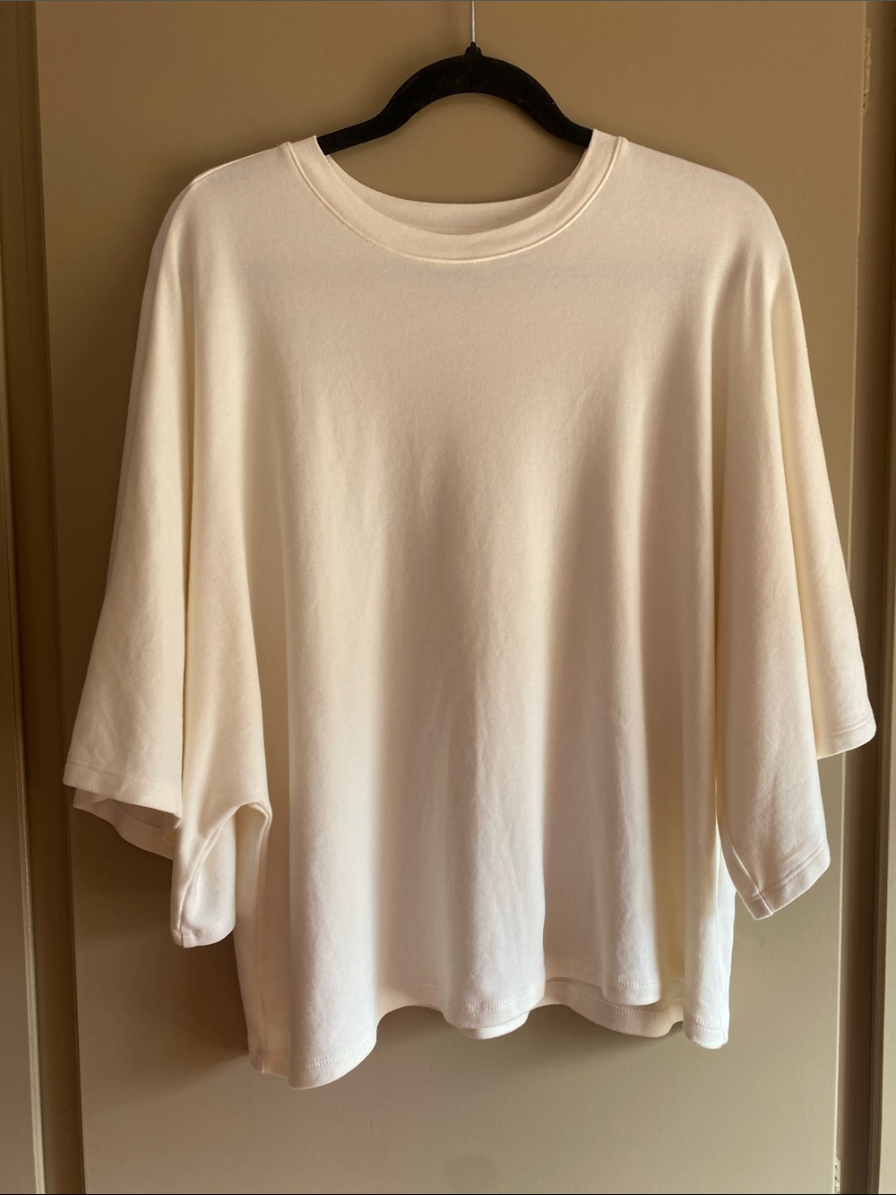 Carla Rockmore Classic Cream Relaxed Women's Top XL 100% cotton